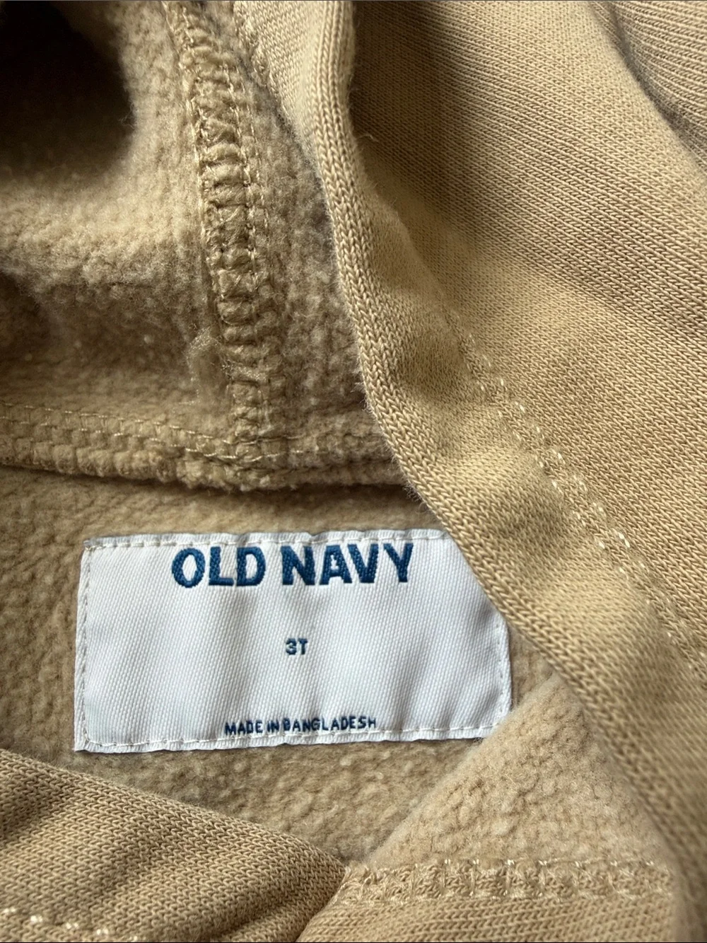 Old Navy Kids Hooded Pullover Sweatshirt in Tan